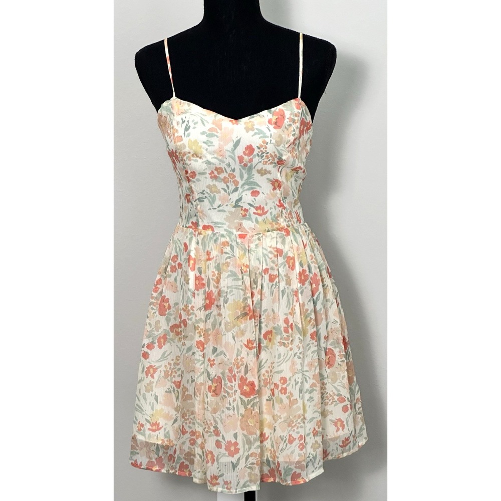 JACK Women's Floral Cut Out Back Sundress Spaghetti Strap Size (4)‎ - Picture 2 of 16